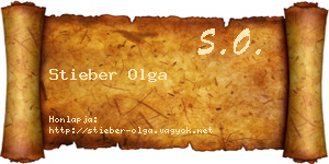 Stieber Olga névjegykártya